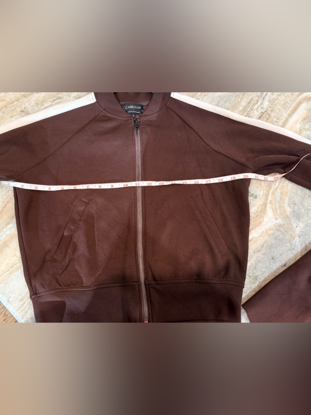 Women’s CARBON38 Bomber jacket & wide leg track pant scuba set- Size Small - Picture 8 of 12